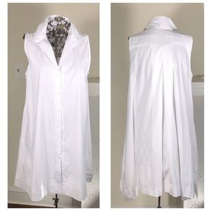 Tunic Top white sleeveless New